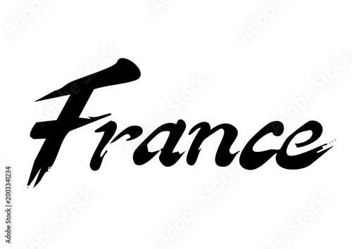 France – Japanese Calligraphy Brush Lettering