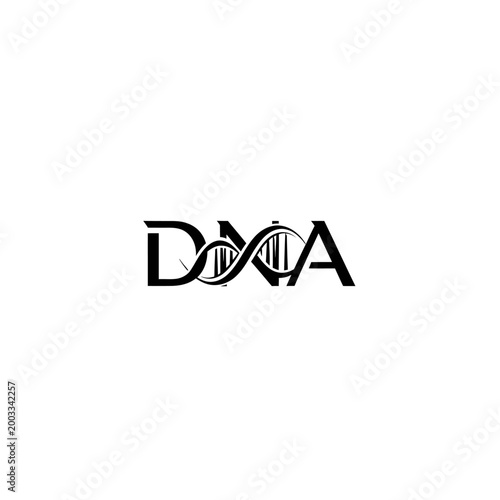 DNA logo with double helix design.