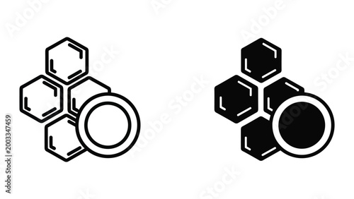 Chemical structure illustration of naphthalene and anthracene compounds