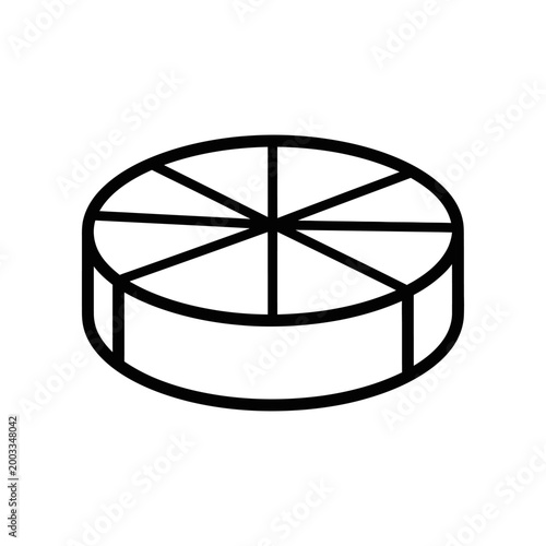 Minimalist wireframe torus ring 3d geometric shape black line art illustration