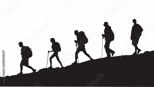 silhouettes of people