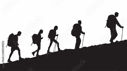 silhouettes of people