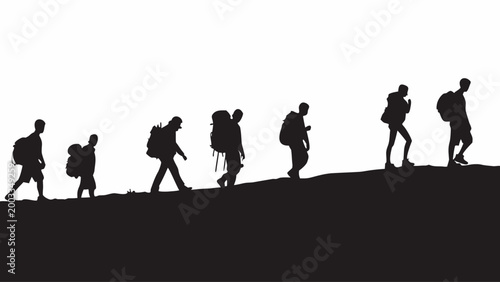 silhouettes of people