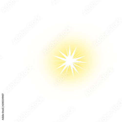 Yellow Glowing Star