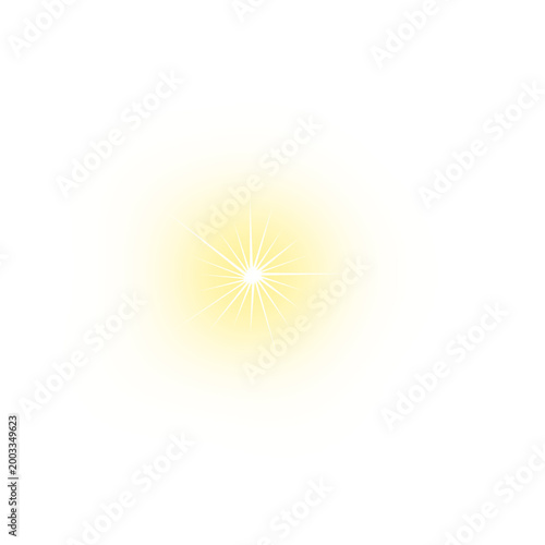 Yellow Glowing Star