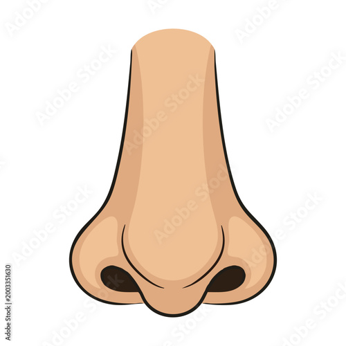 Human Nose Cartoon Illustration