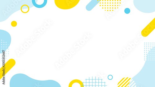 夏 カラフル ポップなフレーム 16:9 父の日