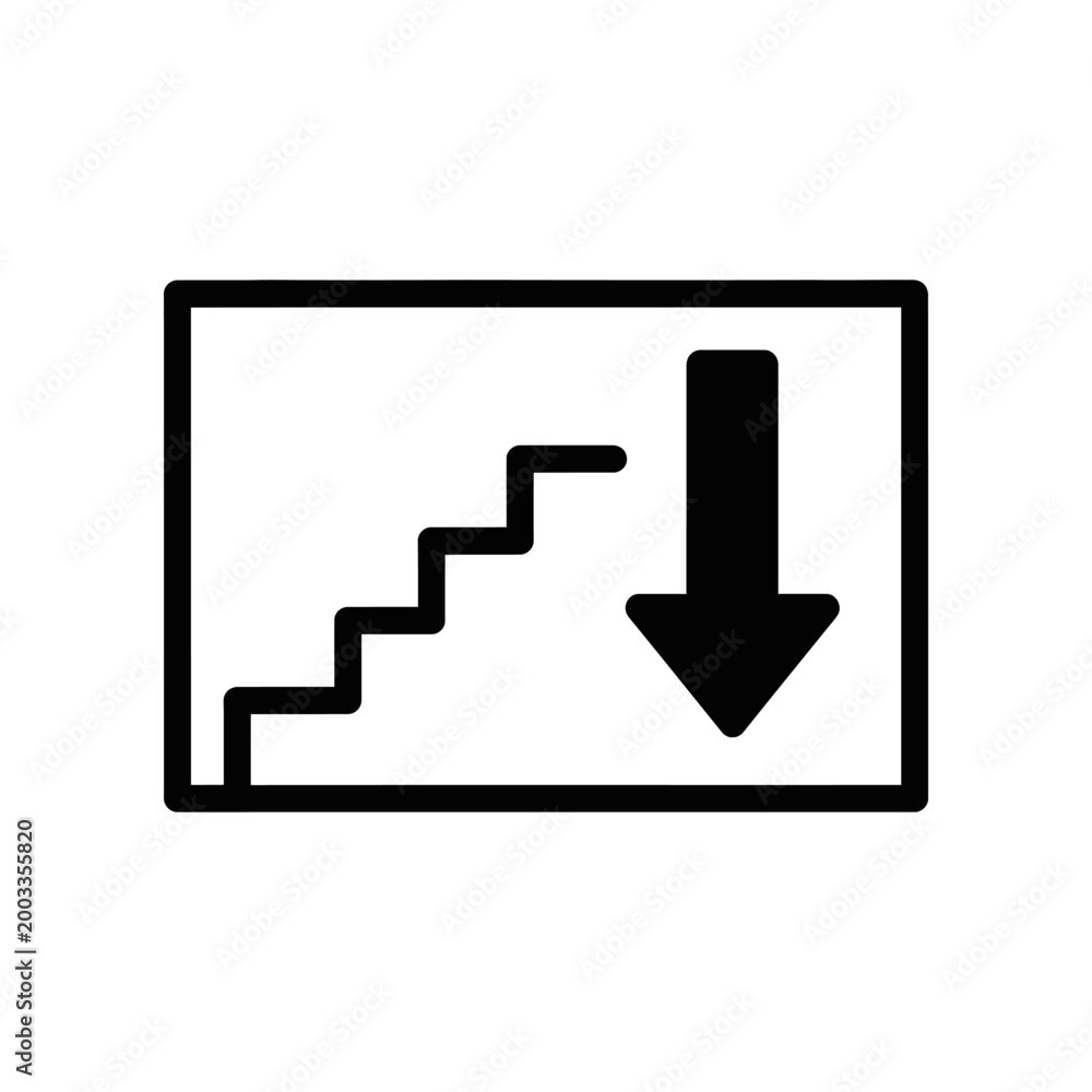 Fototapeta premium Downward trend arrow on digital screen business decline concept vector illustration