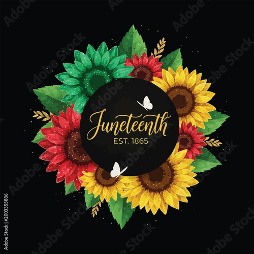 Celebrating juneteenth a vibrant floral arrangement honoring freedom and emancipation