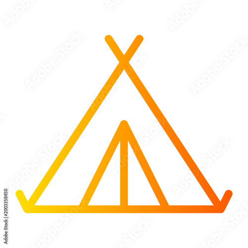 tent gradient icon