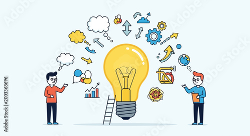 business concept with light bulb idea