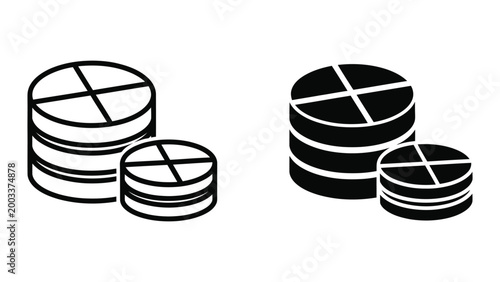 Photos Split hard drive icons showing storage capacity difference