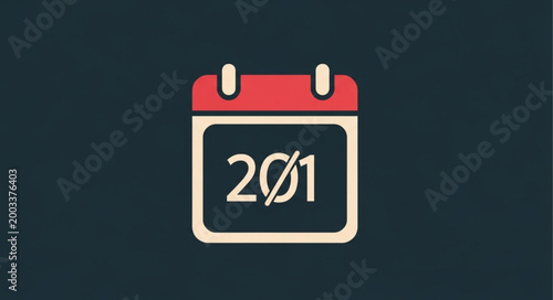 Calendar Icon Showing the Year 2021.