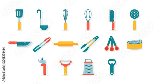Kitchen utensils isolated vector illustration