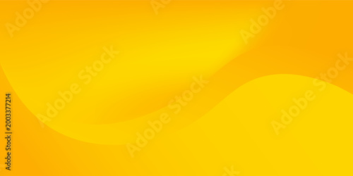 Bright yellow dynamic abstract background. Modern lemon orange color. Fresh template banner for web, pages, sales, events, holidays, parties, and falling. waving shapes with soft shadow