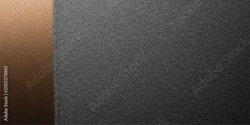 Dark grey textured background with a warm bronze vertical side panel background minimalist abstract material metallic vertical geometric wallpaper backdrop creative artistic contrast