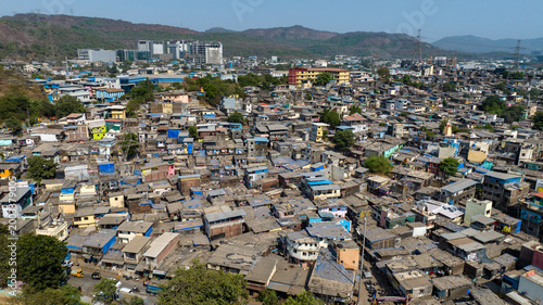 Foto Urban Slum Housing Mumbai High Density Aerial
Overcrowded Residential Area Mumba