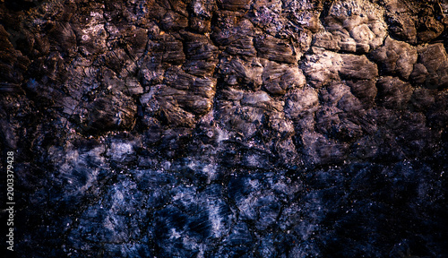 Obraz na płótnie Lava rugged texture with crack formation