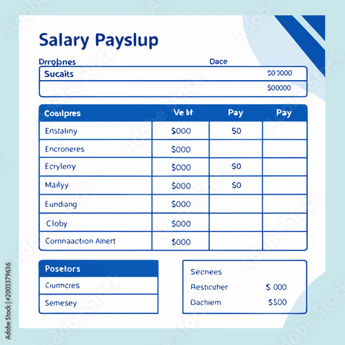 Photos Sample salary payslip template with employee data and deductions