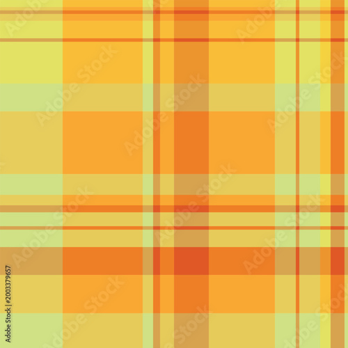 Knot seamless background vector, covering textile pattern check. Official texture plaid tartan fabric in orange and yellow colors.