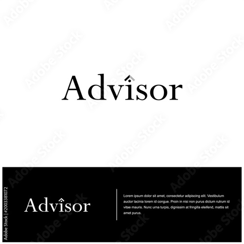 Advisor business consultant  logo design vector