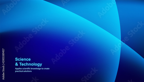 Abstract glowing blue energy lines with smooth wave motion