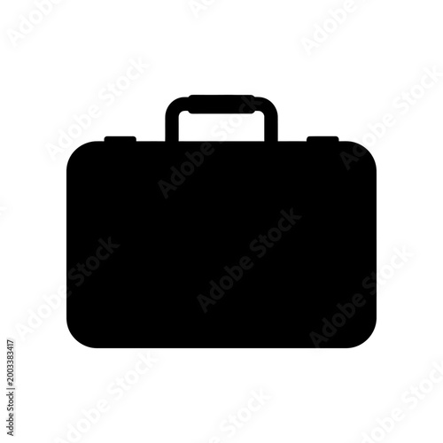 Black rolling suitcase isolated on white background travel luggage minimalist design