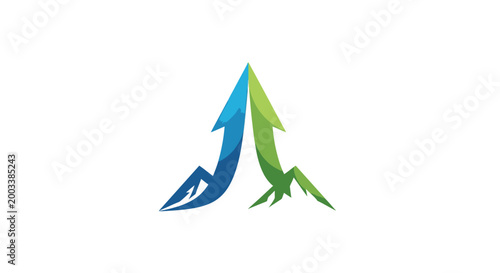 Logo of a mountain and tree.
