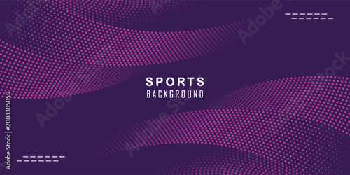 Modern colored poster for sports. Wave with dots created using blend tool. Abstract vector style. dots and particles.