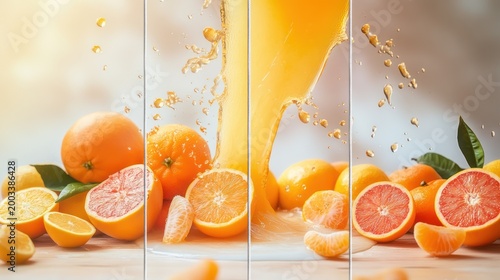 Freshly Squeezed Orange Juice Splash, Fruits