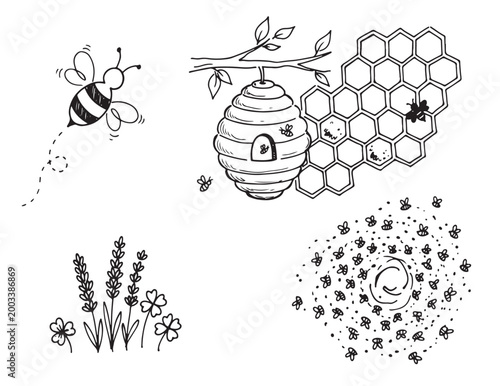Doodle set - Beekeeping