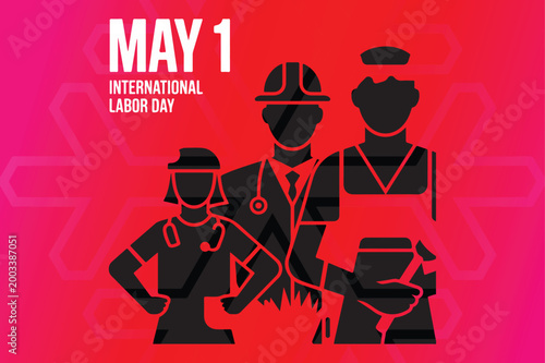 May-1  international workers day vector leaflet, banner, poster image design. 