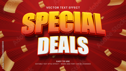 editable text effect special deals 3d style premium vector