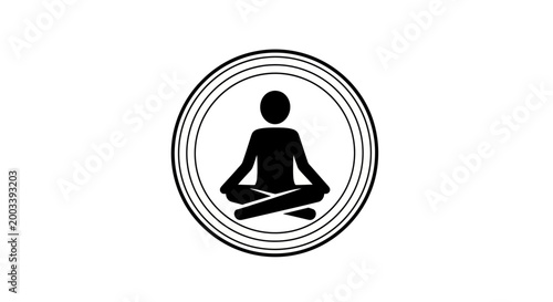 Meditation and yoga practice logo design.
