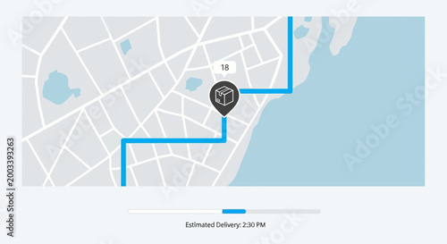 city map with pointer