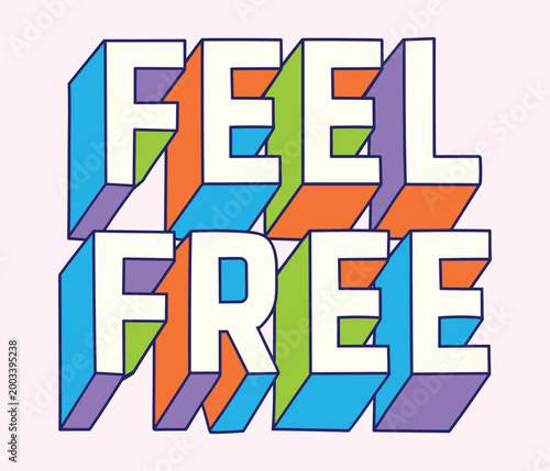 Bold 3D feel free lettering modern design