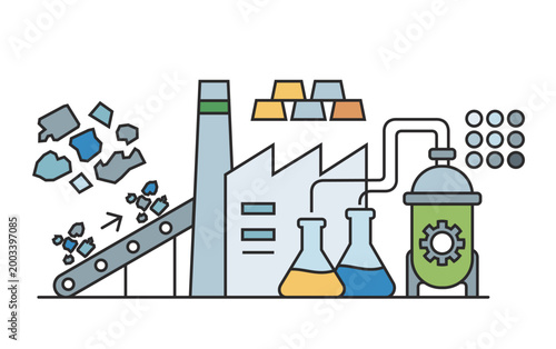 Industrial processing plant for metal separation and advanced waste filtration