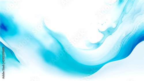 Vector Abstract ethereal  fluid waves swirling  in cerulean  azure  blend creating dreamy design  element.