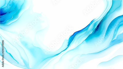 Vector Abstract flowing ink art, capturing fluid azure gradients ethereal, evoke sense tranquility serenity.