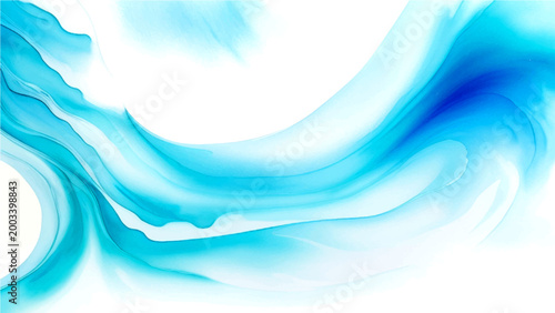Vector Abstract blend of azure and cerulean hues, artistic rendering evokes fluidity, serenity, movement, and ethereal essence.