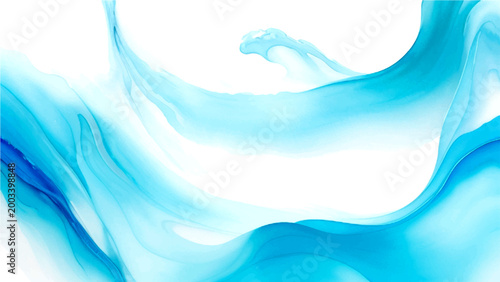 Vector Abstract ethereal blue fluid art, creating a tranquil artistic composition evoke feelings of serenity and movement.