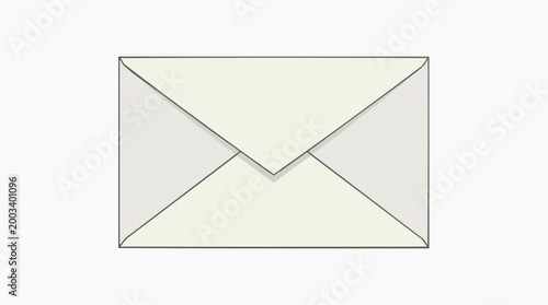 A single, pristine envelope, crisply rendered against a clean backdrop, speaks to the simplicity of communication and correspondence.