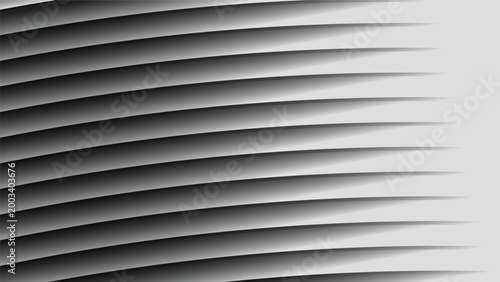 Curved Monochrome Blakck and White Vector Background