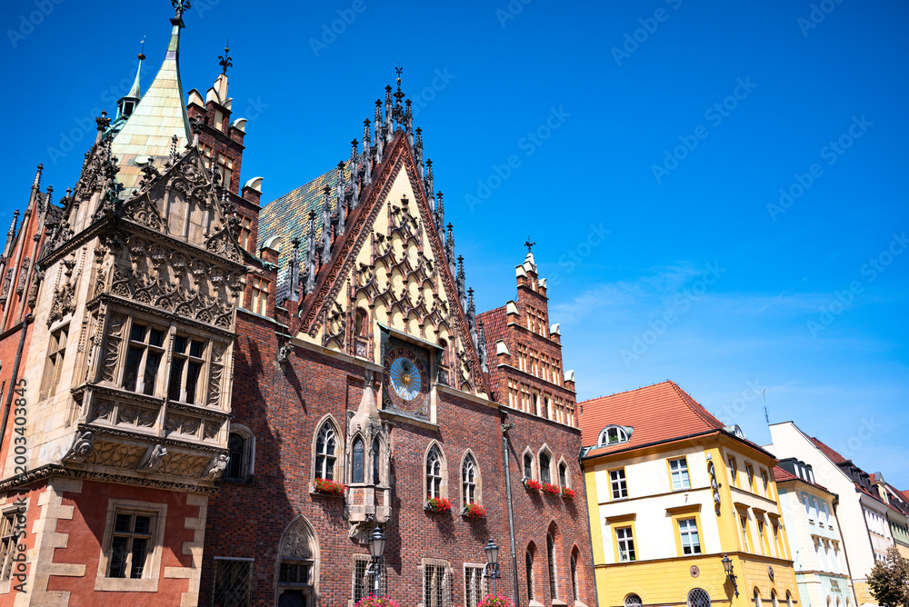 Fototapeta premium Wroclaw, market square, old houses