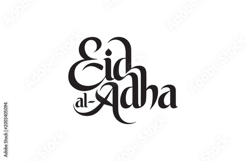 Elegant Eid al-Adha Mubarak Typography Design