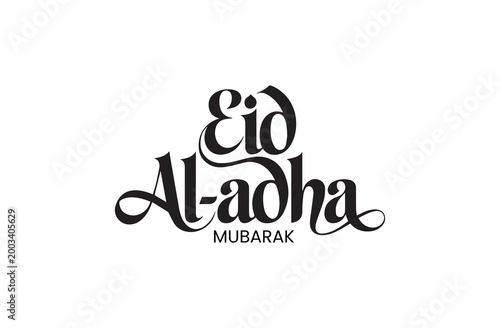 Elegant Eid al-Adha Mubarak Typography Design