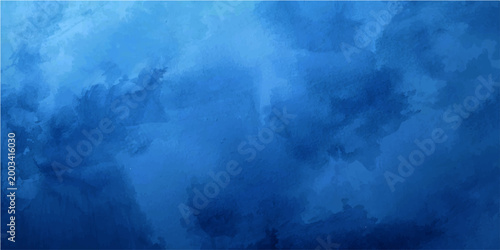 Vector Abstract blue sky, featuring cloudy texture with different shades of blue, evokes a sense of tranquility and depth.