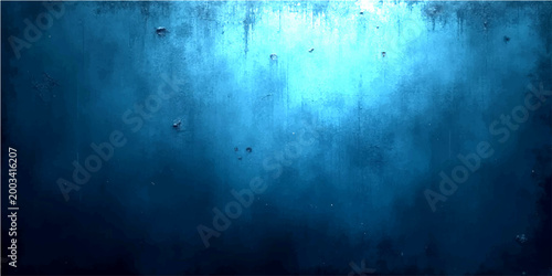 Vector Mysterious and immersive underwater scene with caustics, bubbles and ocean water creating a tranquil aquatic realm and deep blue atmosphere.