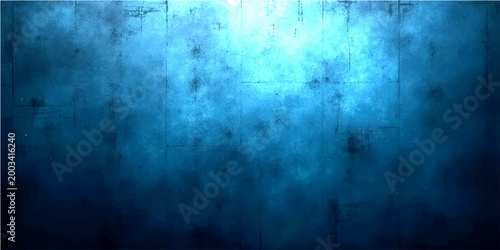 Schilderij op canvas Vector Abstract grunge blue background with dark blue shades and atmospheric texture ideal as a design element for backdrop and wallpaper