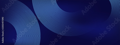 Abstract blue glowing geometric lines modern shiny blue circle lines pattern. Suit for cover,  banner, brochure